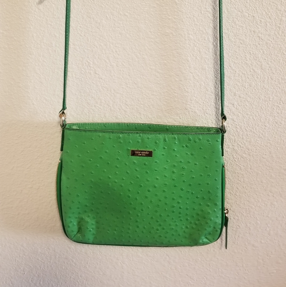 Kate Spade Crossbody Green Leather Shoukder Bag